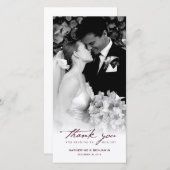 Vintages Handwriting-Skript Klassisches Foto Hochz Dankeskarte (Vorne/Hinten)