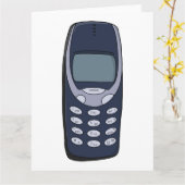 Vintages Handy Karte (Gelbe Blume)