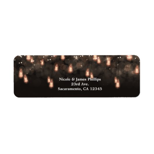 Vintages Hängen Glühbirnen Rustikale Hochzeit (Vorne)