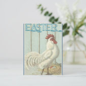 Vintages Happy Osterhühnchen Postkarte (Stehend Vorderseite)