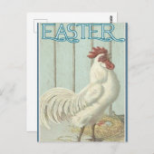 Vintages Happy Osterhühnchen Postkarte (Vorne/Hinten)