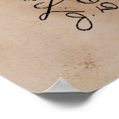 Vintages Harfenpatent Poster (Ecke)