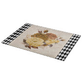 Vintages Harlequin Garden Rose - Zuschneiden Schneidebrett (Ecke)