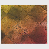 Vintages Harlequin Inspiriert Orange Rust Textur Geschenkpapier (Flach)