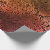 Vintages Harlequin Inspiriert Orange Rust Textur Geschenkpapier (Ecke)