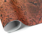 Vintages Harlequin Inspiriert Orange Rust Textur Geschenkpapier (Rolleneckpunkt)