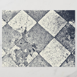 Vintages Harlequin Inspirierte Schwarz-Weiß-Textur