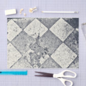 Vintages Harlequin Inspirierte Schwarz-Weiß-Textur Seidenpapier (Handwerk)