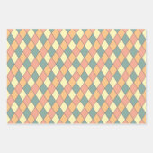 Vintages Harlequine Diagonal in Pastels Geschenkpapier Set (Vorderseite)