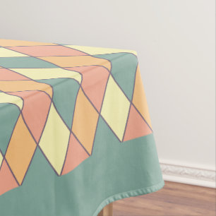 Vintages Harlequine Diagonal in Pastels Monogram Tischdecke