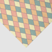 Vintages Harlequine Diagonal in Pastels Seidenpapier (Ausschnitt)