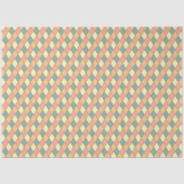 Vintages Harlequine Diagonal in Pastels Seidenpapier