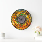 Vintages Hartglas Große Wanduhr (Zuhause)