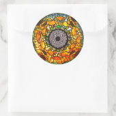 Vintages Hartglas Runder Aufkleber (Tasche)