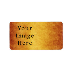 Vintages Harvest-Gold-Pergament-Papier Blank Adressaufkleber