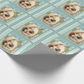 Vintages Hasen- und Ostereier Geschenkpapier (Ecke)