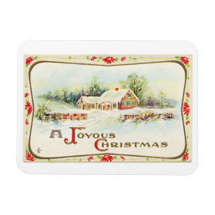 Vintages Haus Flexible Foto Magnet