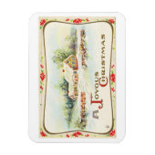 Vintages Haus Flexible Foto Magnet (Vertikal)