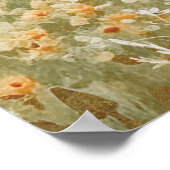 Vintages Haus im Grünen Wiesen Poster (Ecke)