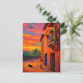 Vintages Haus Toskana Italien Retro Europe Reisen Postkarte (Stehend Vorderseite)