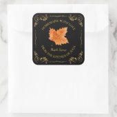 Vintages, hausgemachte Ahornsirup Quadratischer Aufkleber (Tasche)