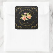 Vintages hausgemachte Apple-Marmelade-Label Quadratischer Aufkleber (Tasche)