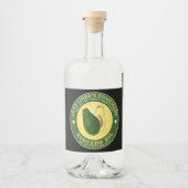 Vintages hausgemachte Avocado Öl-Liquor-Flaschenet Alkoholflaschenetikett (Vorderseite)