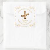 Vintages, hausgemachte Cinnamon Extract Square Lab Quadratischer Aufkleber (Tasche)