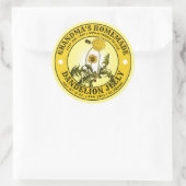 Vintages, hausgemachte Dandelion Jelly Label Templ Runder Aufkleber (Tasche)