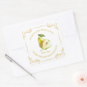 Vintages, hausgemachte Peakstau Quadratischer Aufkleber (Umschlag)