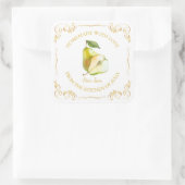 Vintages, hausgemachte Peakstau Quadratischer Aufkleber (Tasche)