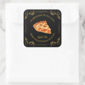 Vintages hausgemachte Piepsplatte Quadratischer Aufkleber (Tasche)