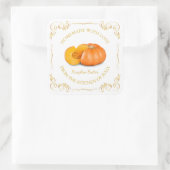 Vintages, hausgemachte Pumpkin Butter Square Label Quadratischer Aufkleber (Tasche)