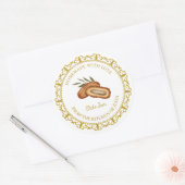 Vintages hausgemachtes Datum Fruchtstafel Etikett Runder Aufkleber (Umschlag)