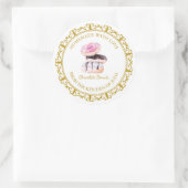 Vintages hausgemachtes Donut-Etikett Runder Aufkleber (Tasche)