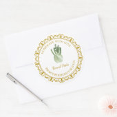 Vintages hausgemachtes Fennel Pesto Etikett Runder Aufkleber (Umschlag)