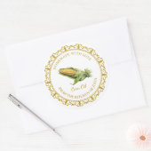 Vintages hausgemachtes Getreideöletikett Runder Aufkleber (Umschlag)