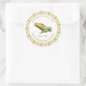 Vintages hausgemachtes Getreideöletikett Runder Aufkleber (Tasche)