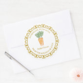 Vintages hausgemachtes Karottenpickel Runder Aufkleber (Umschlag)