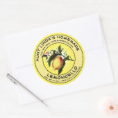 Vintages, hausgemachtes Lemoncello-Label Runder Aufkleber (Umschlag)