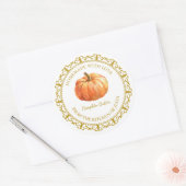 Vintages, hausgemachtes Pumpkammbutteretikett Runder Aufkleber (Umschlag)