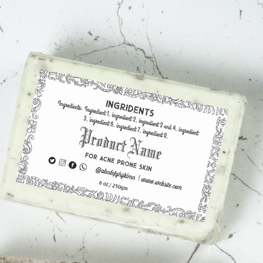 Vintages, hausgemachtes Seifenschild Rechteckiger Aufkleber