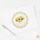 Vintages hausgemachtes Sonnenblumenöl Runder Aufkleber (Umschlag)