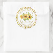 Vintages hausgemachtes Sonnenblumenöl Runder Aufkleber (Tasche)