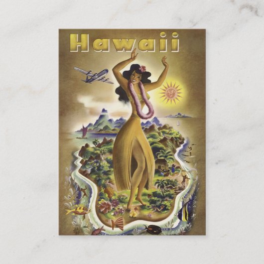 Vintages Hawaii 2 Visitenkarte (Vorderseite)