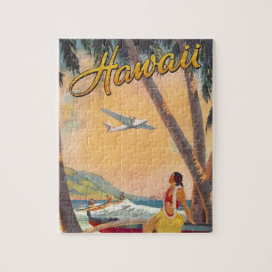 Vintages Hawaii Reisen Kunst, Dichtung und Musik Puzzle