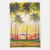 Vintages Hawaii-Reiseplakat Geschirrtuch (Vertikal)
