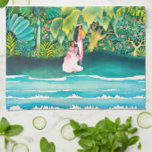 Vintages Hawaii-Reiseplakat Geschirrtuch (Gefaltet)