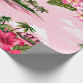 Vintages hawaiianisches Barktuch-Design der tropis Geschenkpapier (Ecke)
