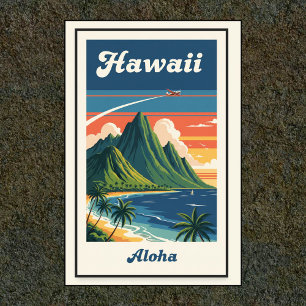 Vintages hawaiianisches Reiseplakat der 60er Jahre Poster